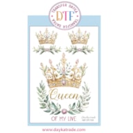 TRANSFER DTF-018P 14.28X19CM CORONAS QUEEN OF MY LIFE