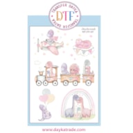 TRANSFER DTF-037G 20X28.5CM  DINOSAURIOS BEBE ROSA