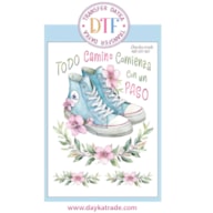TRANSFER DTF-007P 14.28X19CM ZAPATILLAS AZULES