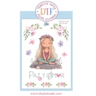 TRANSFER DTF-005P 14.28X19CM CHICA PAZ Y AMOR