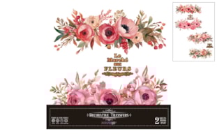 DECOR TRANSFERS 30X30CM PINKY ROSES PFY-14655