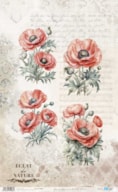 PAPEL ARROZ 54X33CM LA VIE EN FLEURS POPPY VI  PFY-15083