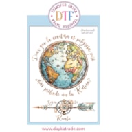 TRANSFER DTF-014G 20X28.5CM MUNDO Y FLECHA