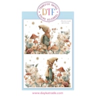 TRANSFER DTF-052P 14.28X19CM DUENDES Y FLORES
