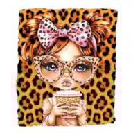 TRANSFER DTF FABRIC 25X30CM LEOPARD GIRL 1 ARTIS DECOR