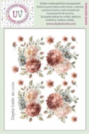STICKER MULTISUPERFICIE TRANSP. UV-012 11.4X14.3CM  FLOWERS