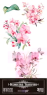 DECOR TRANSFERS 15X30CM LEAVES (Pink Orchid)  PFY-14625