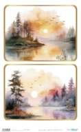 RICE PAPER 54X33CM LANDSCAPE MOUNTAIN LAKE V I PFY-15264