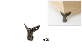 SET 4 OLD GOLD FEET 3.7x3.5CM