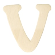 LETRA V MADERA 4CM  RAYHER