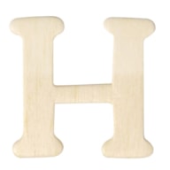 LETRA H MADERA 4CM  RAYHER