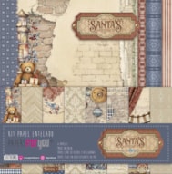 KIT 8 PAPERS SCRAP  30.5X31.8CM SANTA WORKSHOP PFY-15169