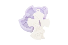 MOLDE SILICONE CRUZ COM PRESEPIO 6X8X1CM MLD303