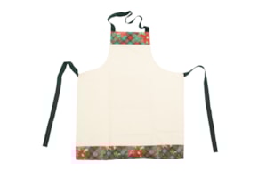 DELANTAL DE COCINA  62.5 X 75 /100CM AJEDREZ ROJO 2034VE