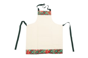 DELANTAL DE COCINA  62.5 X 75 /100CM AJEDREZ ROJO 2034VE