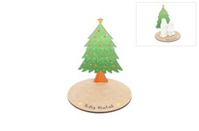 SET 4 ÁRBOLES DE NAVIDAD 11.7X9.8X0.3CM MDF C/ BASE