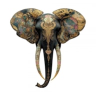 TRANSFER DTF TEXTIL 25X30CM GOLDEN ELEFANT ARTIS DECOR