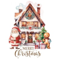 TRANSFER DTF TEXTIL 25X30CM MERRY CHRISTMAS ARTIS DECOR