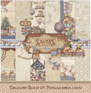 COLECCION 24 PAPELES SCRAP 20.5X20.5CM SANTA´S WOR PFY-15166