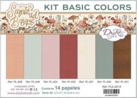 KIT PAPEIS SCRAP BASIC COLORS PLK-2013 30.5X30.5CM BOSQUE