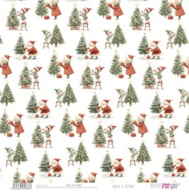 PAPELE SCRAP 30.5X31.8CM SANTA & FRIENDS PFY-15387
