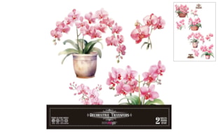 DECOR TRANSFERS 30X30CM PINK ORCHID  PFY-14654