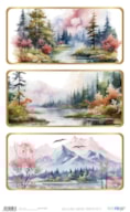 PAPEL ARROZ 54X33CM LANDSCAPE MOUNTAIN LAKE IV  PFY-15263