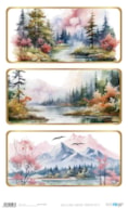 PAPEL ARROZ 54X33CM LANDSCAPE MOUNTAIN LAKE IV  PFY-15263