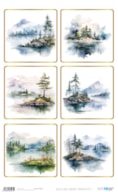 PAPEL ARROZ 54X33CM LANDSCAPE MOUNTAIN LAKE II  PFY-15261