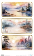 RICE PAPER 54X33CM LANDSCAPE MOUNTAIN LAKE III  PFY-15262