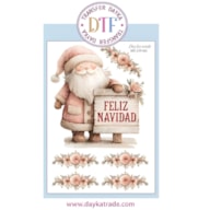 TRANSFER DTF-055G 20X28.5CM PAPA NOEL ROSA