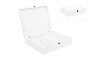 CAIXA P/ BATIZADO LACADA 34.5X30X9CM BRANCO