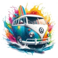 TRANSFER DTF TEXTIL 24X23CM HIPPIE 1 ARTIS DECOR