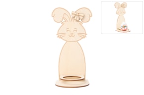 SET 2 KITS CONEJO P/ HUEVO 8.9X16X0.3CM CHOUPO C/ BASE