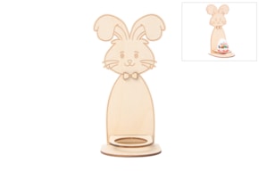 SET 2 KITS CONEJO P/ HUEVO 8.9X16X0.3CM CHOUPO C/ BASE