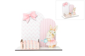 CENARIO CONEJO PASCUA 20X11X18X0.3CM MDF BRANCO