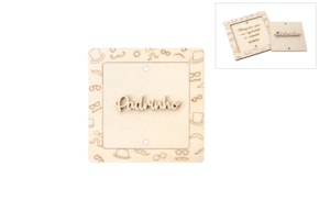 SET 4 KITS LEMBRANÇA PADRINHO 8X8X0.3CM CHOUPO