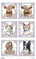 PAPEL ARROZ 54X33CM VACA GATO PERRO  PFY-15568