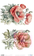 PAPEL ARROZ 54X33CM LA VIE EN FLEURS POPPY VII  PFY-15116