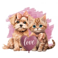 TRANSFER DTF TEXTIL 24X23CM PUPPIES LOVE ARTIS DECOR