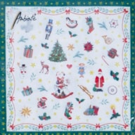 SET 20 NAPKIN 33X33CM ORNAMENTS CHRISTMAS