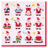 PAQUETE 20 SERVILLETAS 33x33CM PAPA NOEL SURTIDO 303606