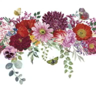 PAQUETE 20 SERVILLETAS 33X33CM FLOWER BORDER WHITE