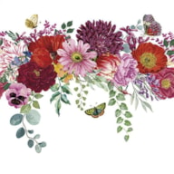 PAQUETE 20 SERVILLETAS 33X33CM FLOWER BORDER WHITE