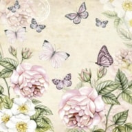 PAQUETE 20 SERVILLETAS 33X33CM BOTANICAL CREAM