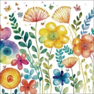 PAQUETE 20 SERVILLETAS 33X33CM VIBRANT SPRING WHITE