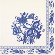 PAQUETE 20 SERVILLETAS 33x33CM ESQUINA AZUL 372611