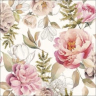 PAQUETE 20 SERVILLETAS 33X33CM PEONIES