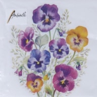 PAQUETE 20 SERVILLETAS 33X33CM PANSIES
