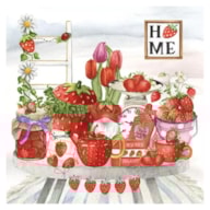 PAQUETE 20 SERVILLETAS 33x33CM HOME FRESAS 344642